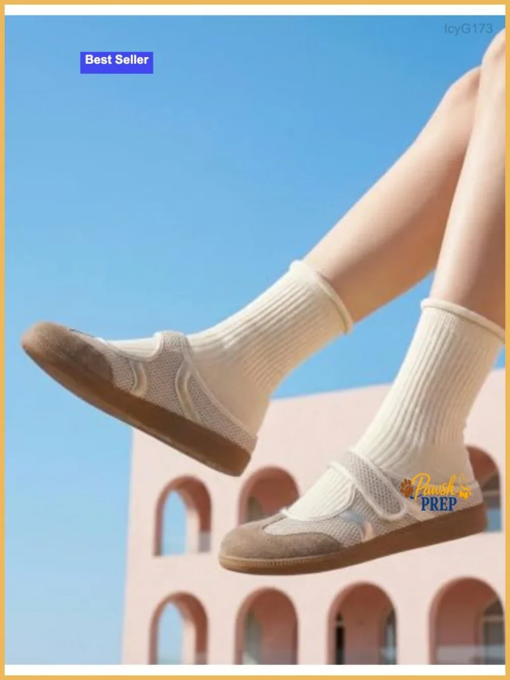Slip on Mary Jane Sneakers | Hook and Loop Slingback Walking Shoes Lightweight
